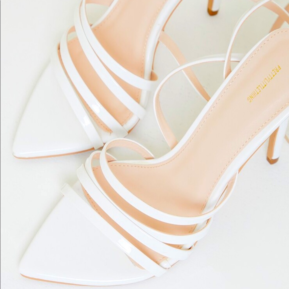 PLT Wide fit point toe straps stiletto heels